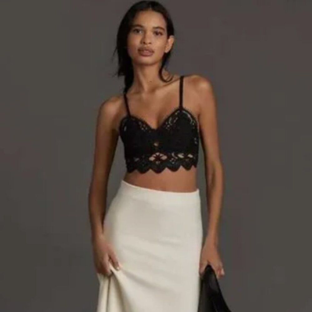 Anthropologie The Viviette Lace Bra - Black M